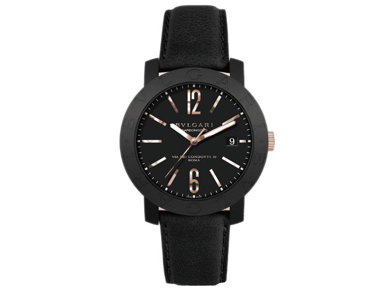 AUTOMATIC MEN’S WATCH CARBON/LEATHER CARBONGOLD BULGARI 102248