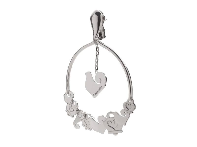 SILVER EARRINGS CREOLA ET VOILA’ CHANTECLER 34530