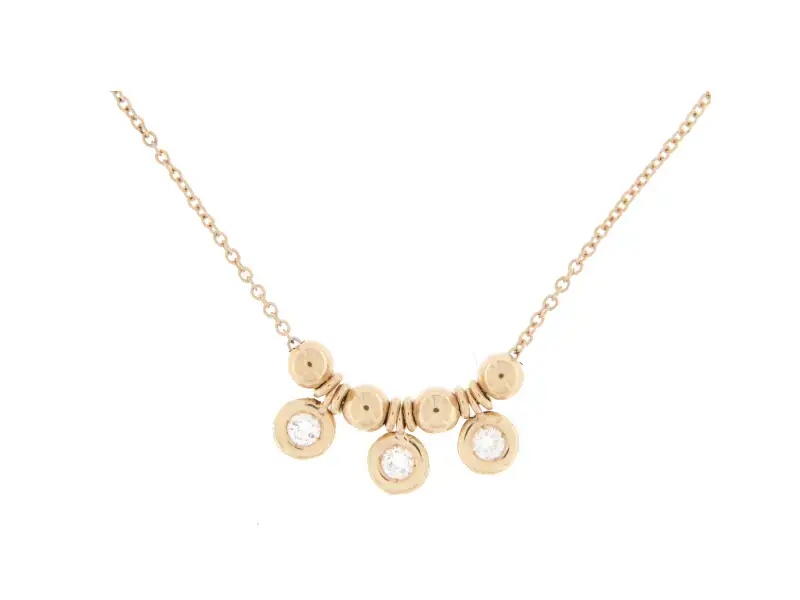 GIROCOLLO IN ORO ROSA E DIAMANTI JUNIOR B JBOR3D