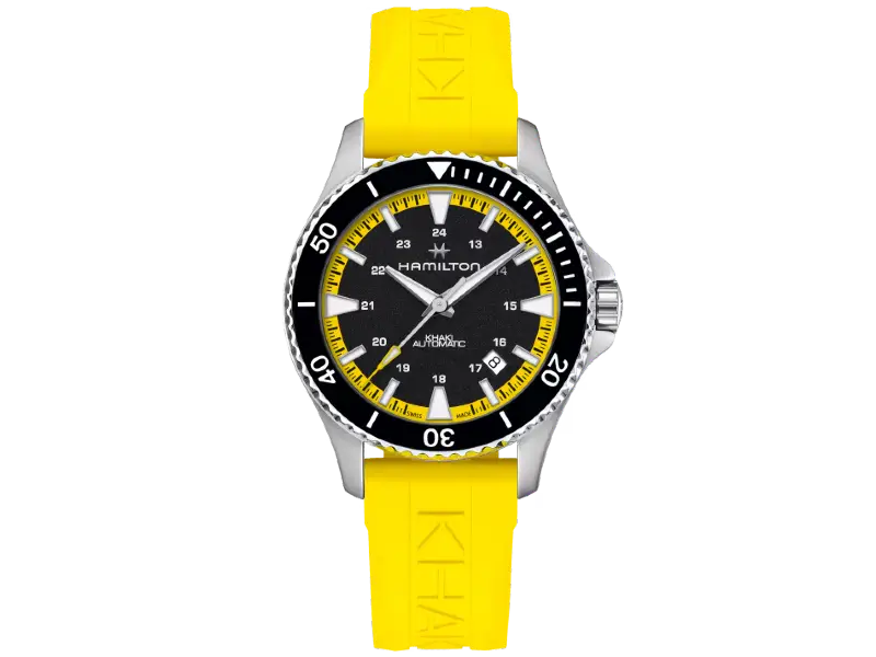 OROLOGIO UOMO AUTOMATICO ACCIAIO/CAUCCIU’ KHAKI SCUBA HAMILTON H82395332