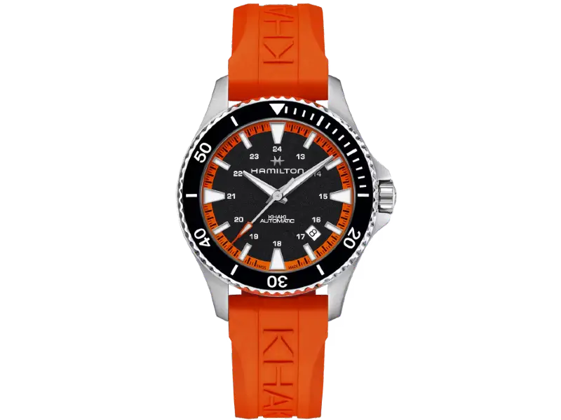 OROLOGIO UOMO AUTOMATICO ACCIAIO/CAUCCIU’ KHAKI SCUBA HAMILTON H82395331