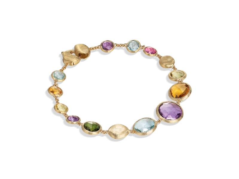 18KT YELLOW GOLD BRACELET WITH MULTICOLOURED GEMSTONES JAIPUR MARCO BICEGO BB2160 MIX01