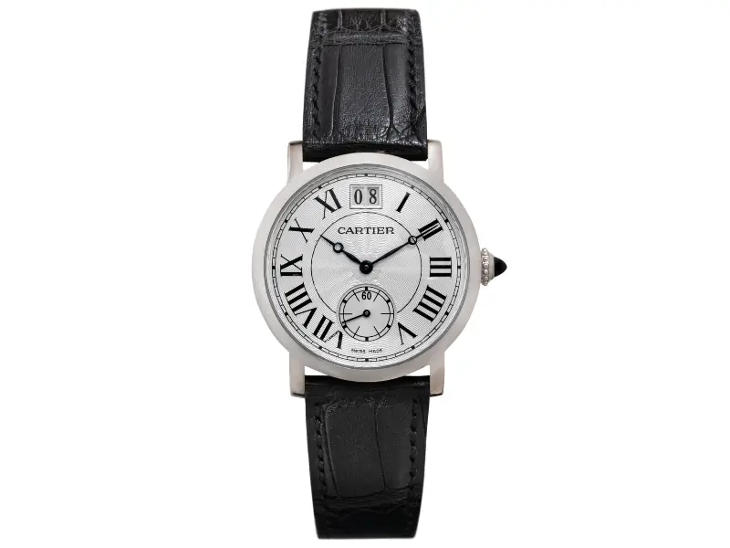 OROLOGIO MECCANICO ORO BIANCO/PELLE ROTONDE CARTIER W1552851
