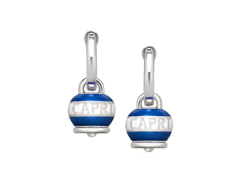 SILVER DOLCE VITA CAMPANELLA EARRING WITH BLUE AND WHITE ENAMEL CAPRINESS ET VOILA’ CHANTECLER  40496