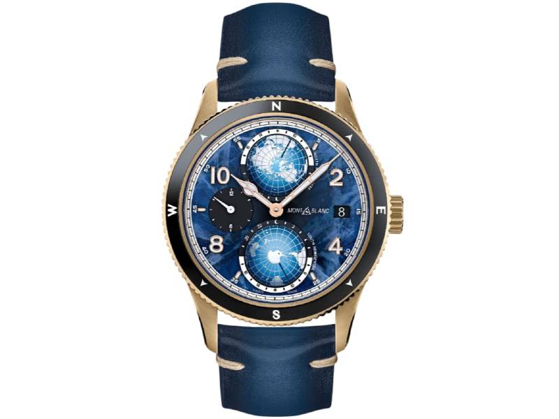 MEN’S AUTOMATIC WATCH BRONZE/LEATHER 1858 GEOSPHERE 0 OXYGEN LIMITED EDITION 1786 PZ MONTBLANC 129415