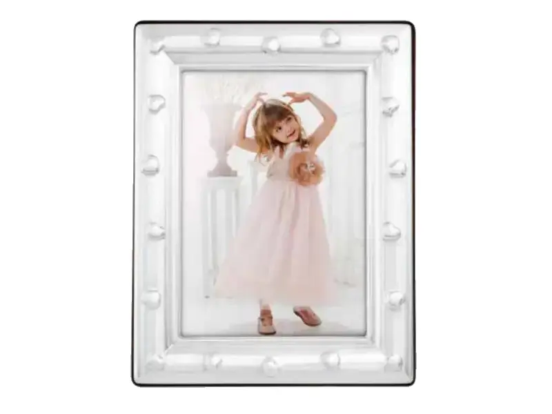 CORNICE IN ARGENTO CUORICINI GREGGIO 8.22.0522