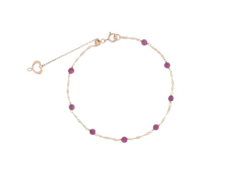 BRACCIALE ORO ROSA CON RUBINI MAMAN ET SOPHIE BPPTARB