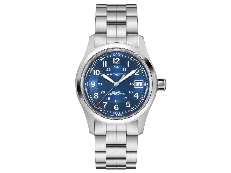 OROLOGIO AUTOMATICO ACCIAIO/ACCIAIO 38 MM KHAKI HAMILTON H70455140