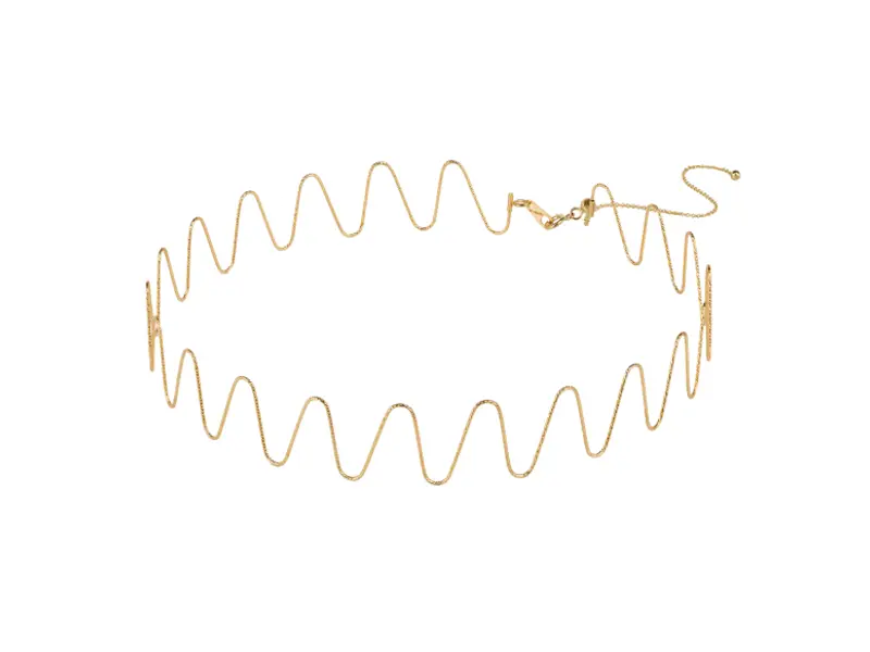 COLLANA HONOLULU IN ORO GIALLO ONDE MAGICWIRE GC164/OG